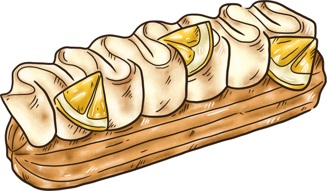 Eclairs Dessert Clipart Illustration