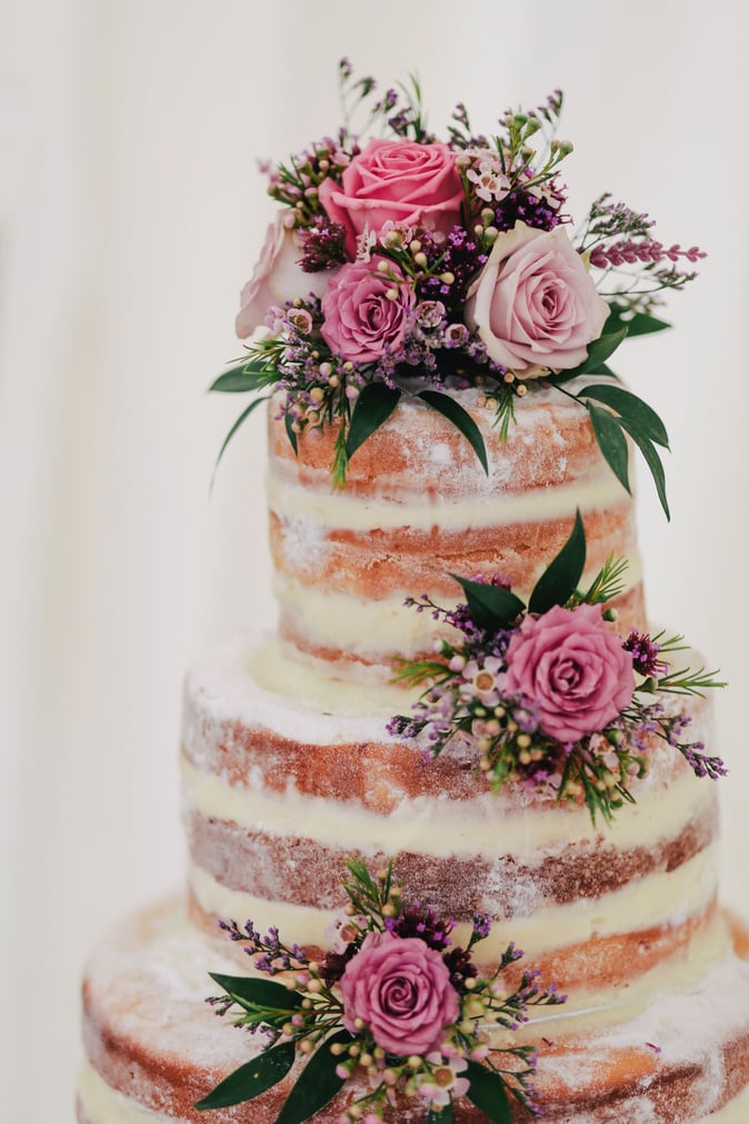 Wedding Cake with Flowers